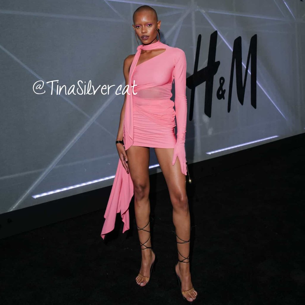 Mugler H&M Collector's Edition One-Shoulder Dress Pink Nwt — image 8 of 8